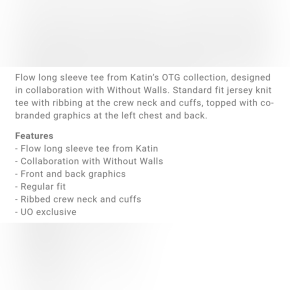 Katin OTG x Without Walls Flow Long Sleeve Tee, Symbols + Evergreen Spring, L - Picture 6 of 10